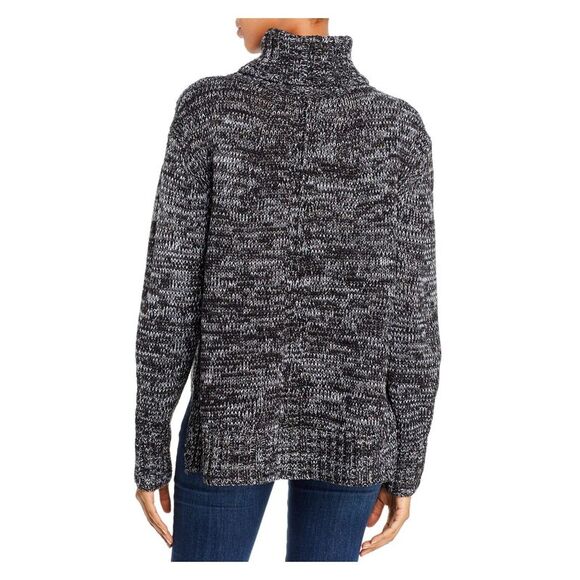 AQUA Womens Black Long Sleeve Turtle Neck Sweater Size: XS - Picture 2 of 2